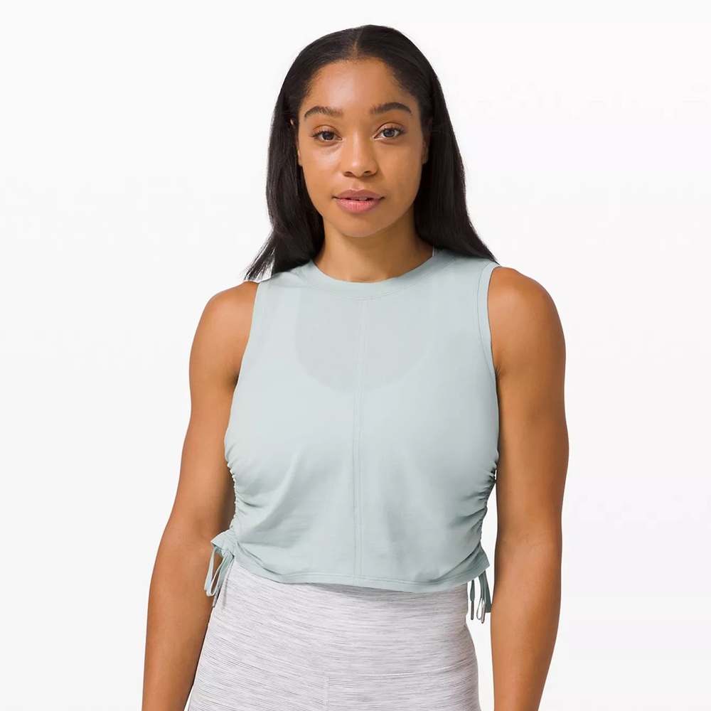 Lululemon Cinch it Up Tank Top in Hazy Jade